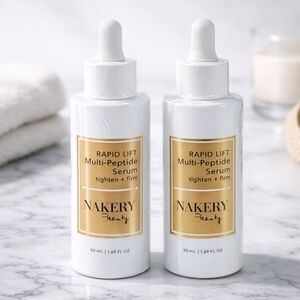 Nakery Beauty Rapid Lift Multi-Peptide Serum Duo 50ml Each Tighten + Firm, 2 New